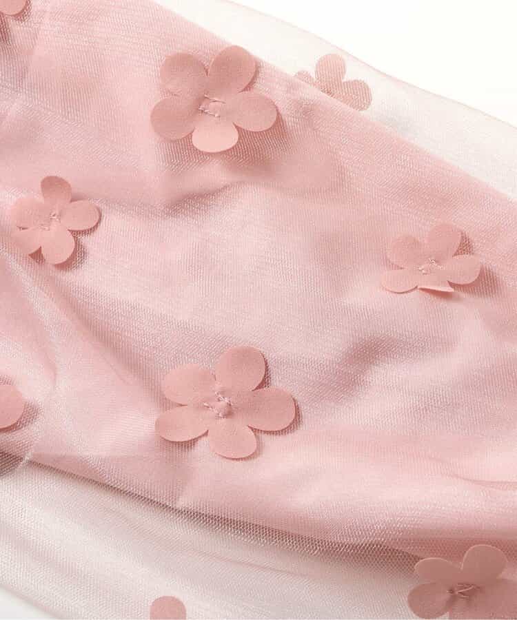 日本童裝 apres les cours 花花圖案薄紗連身裙 80-130cm 女童款 秋季 DRESSES 聖誕紅/新年紅