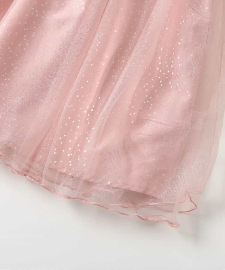 日本童裝 apres les cours 花花圖案薄紗連身裙 80-130cm 女童款 秋季 DRESSES 聖誕紅/新年紅