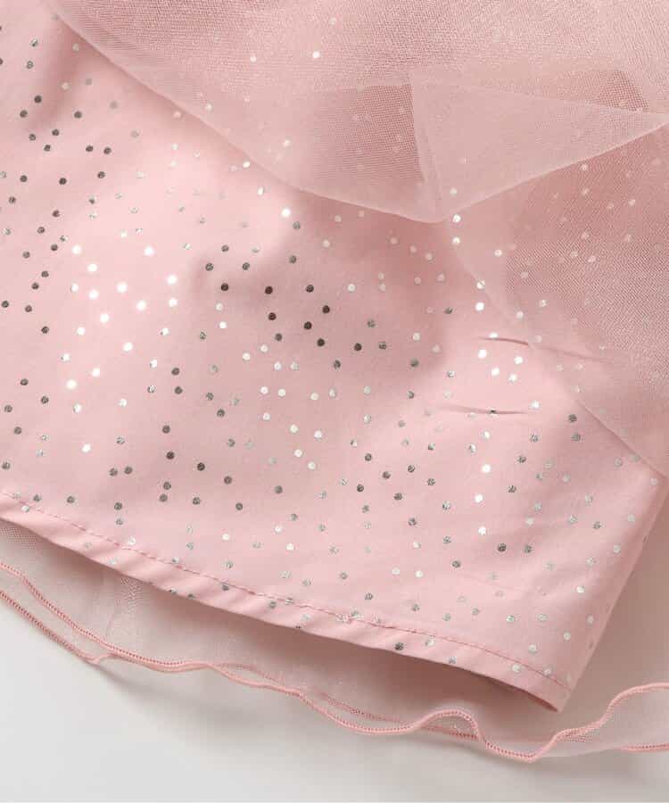 日本童裝 apres les cours 花花圖案薄紗連身裙 80-130cm 女童款 秋季 DRESSES 聖誕紅/新年紅