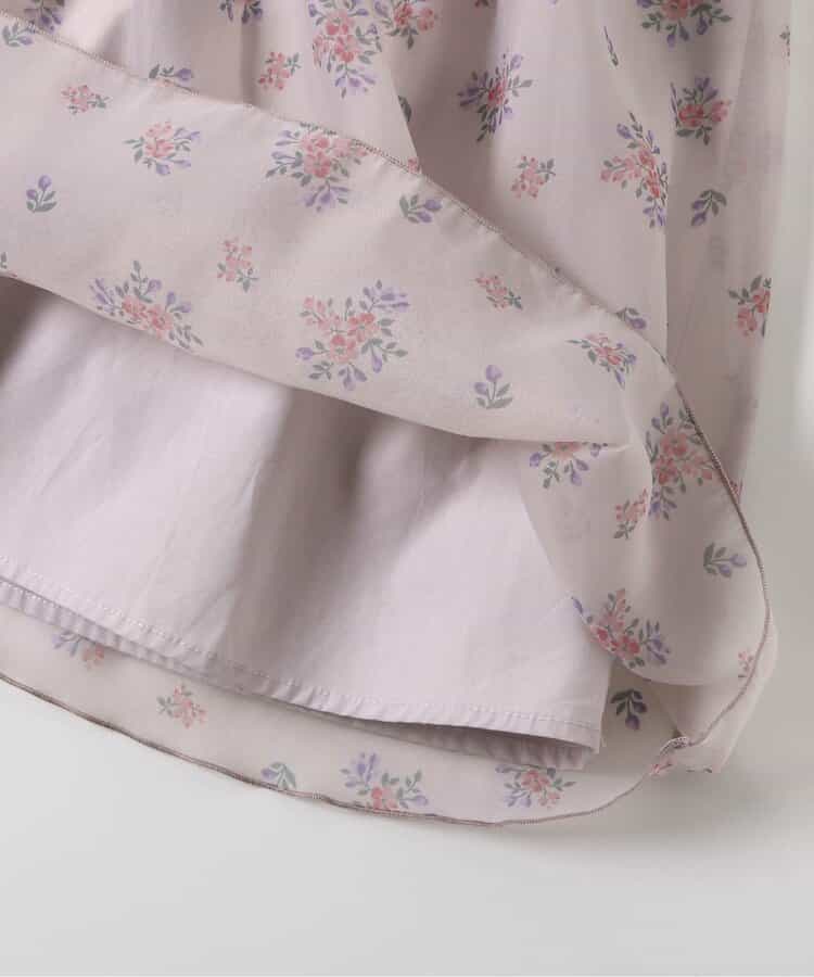日本童裝 apres les cours 復古花花印花連身裙 80-140cm 女童款 秋季 DRESSES 聖誕紅/新年紅