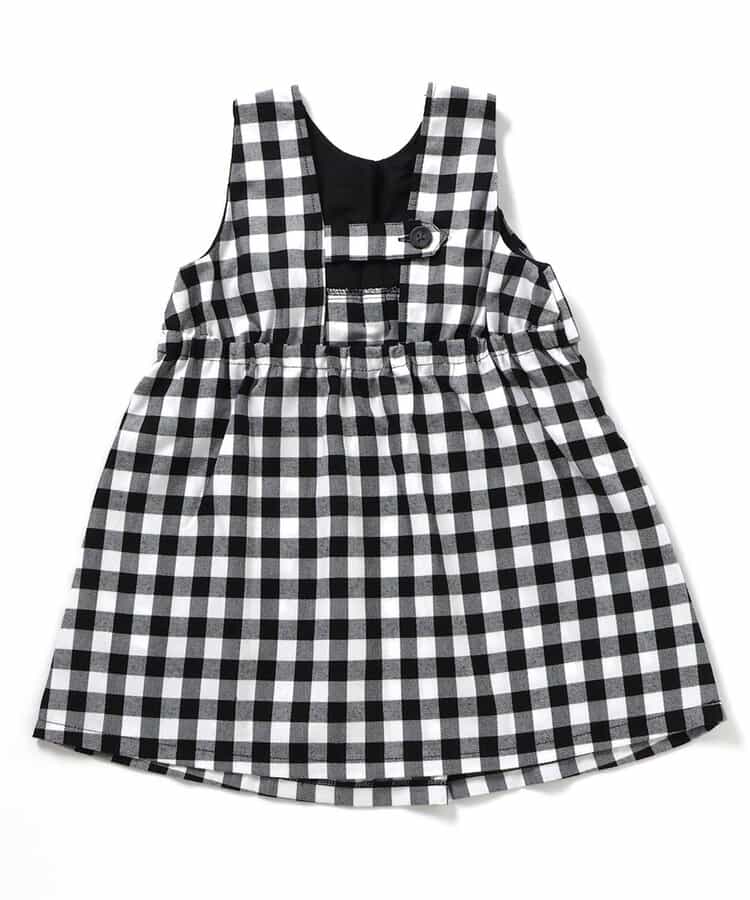 日本童裝 apres les cours 格仔背心連身裙 80-140cm 女童款 秋季 DRESSES