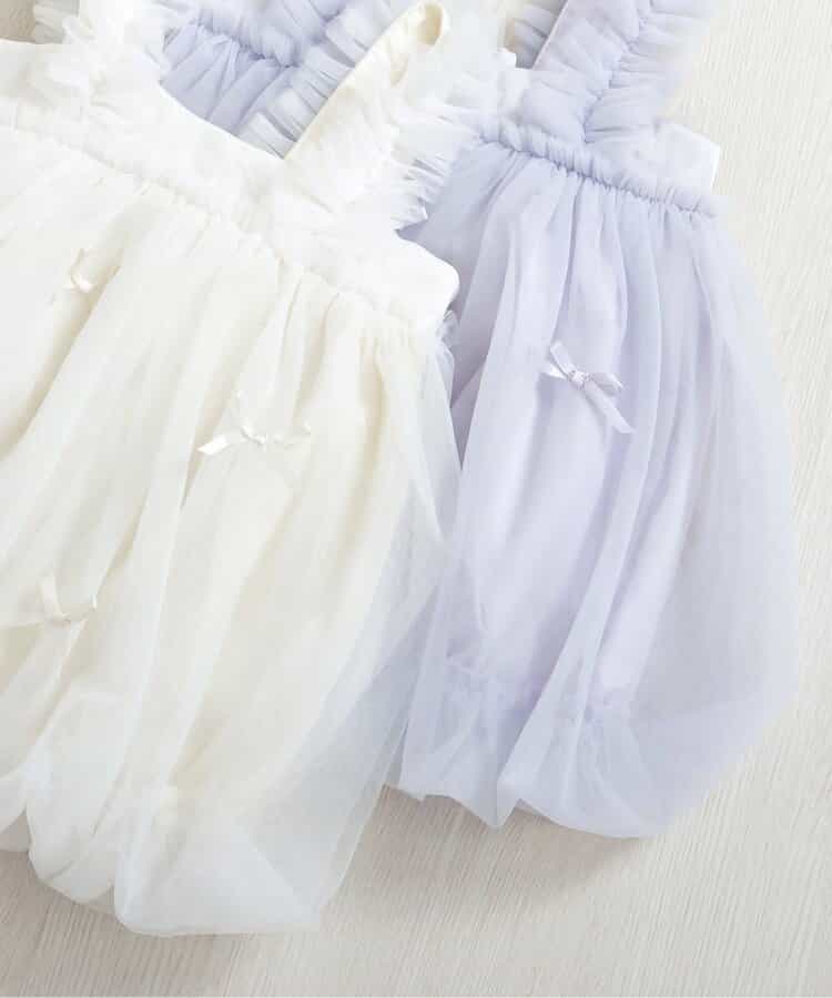 日本童裝 apres les cours 吊帶泡泡紗裙 70-80cm 女童款 初生嬰兒 秋季 DRESSES