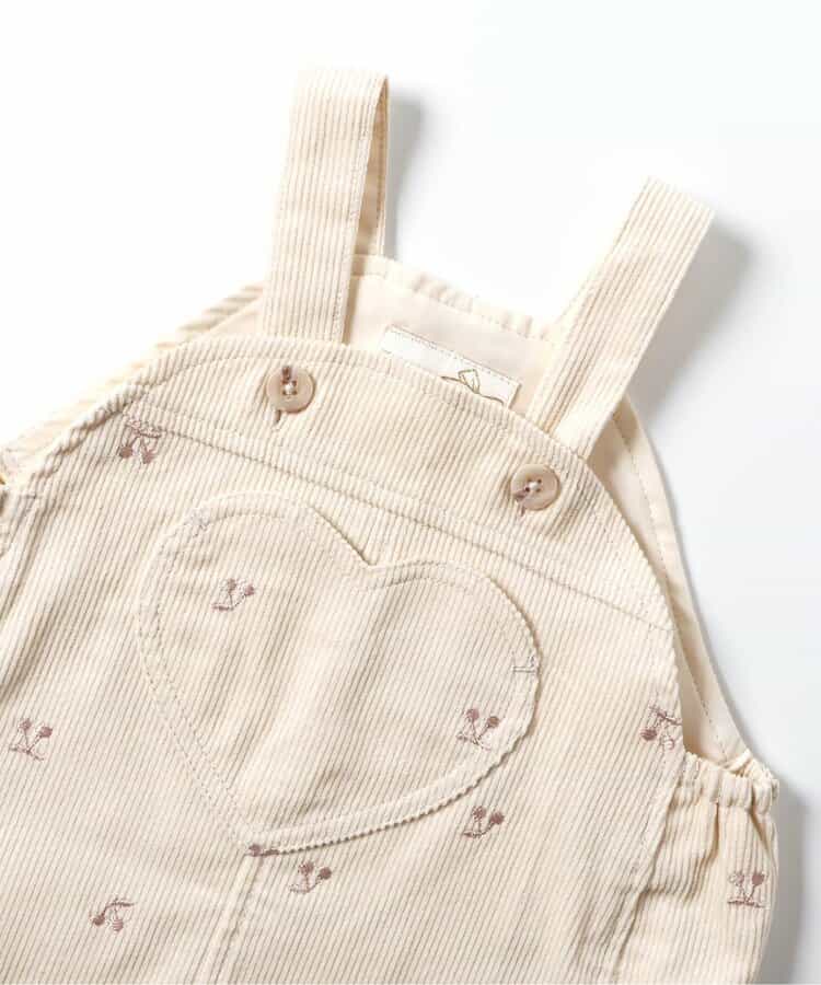 日本童裝 apres les cours 刺繡圖案吊帶裙 70-80cm 女童款 初生嬰兒 秋季 DRESSES