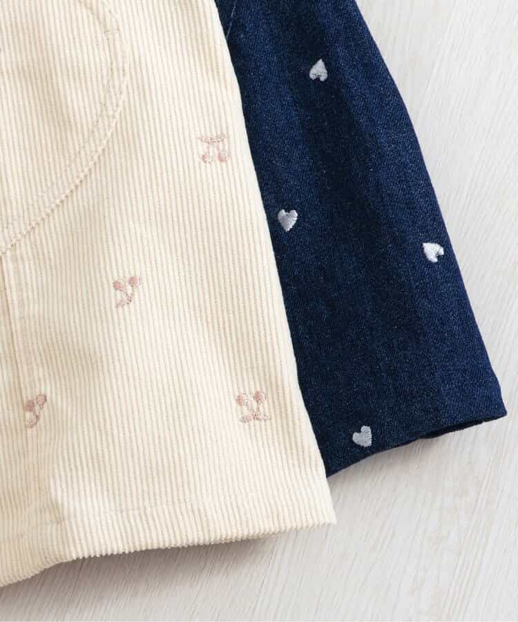 日本童裝 apres les cours 刺繡圖案吊帶裙 70-80cm 女童款 初生嬰兒 秋季 DRESSES