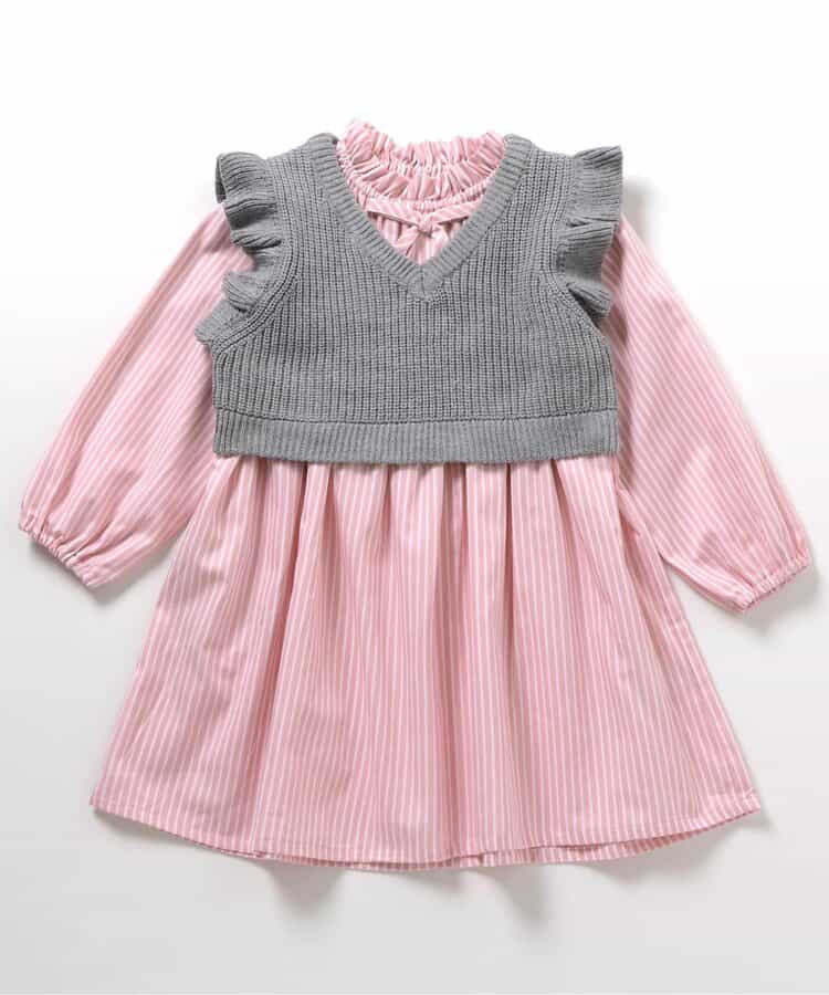 日本童裝 apres les cours 針織上衣連身裙套裝 80-140cm 女童款 秋季 TOPS DRESSES