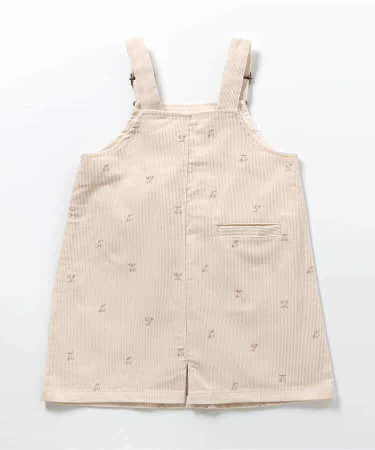 日本童裝 apres les cours 刺繡圖案吊帶裙 80-140cm 女童款 秋季 DRESSES