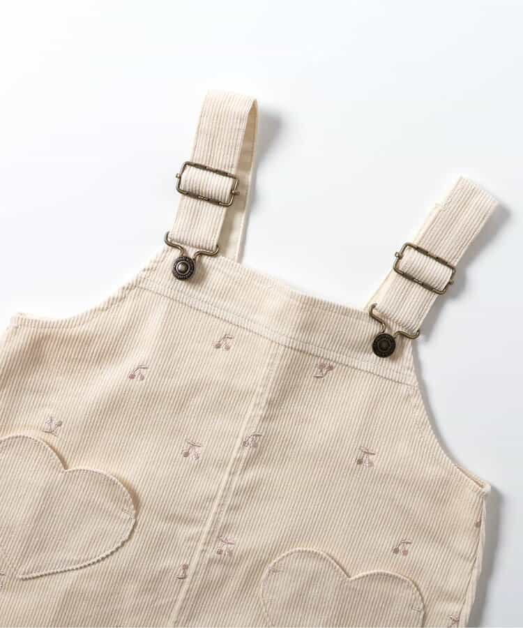 日本童裝 apres les cours 刺繡圖案吊帶裙 80-140cm 女童款 秋季 DRESSES