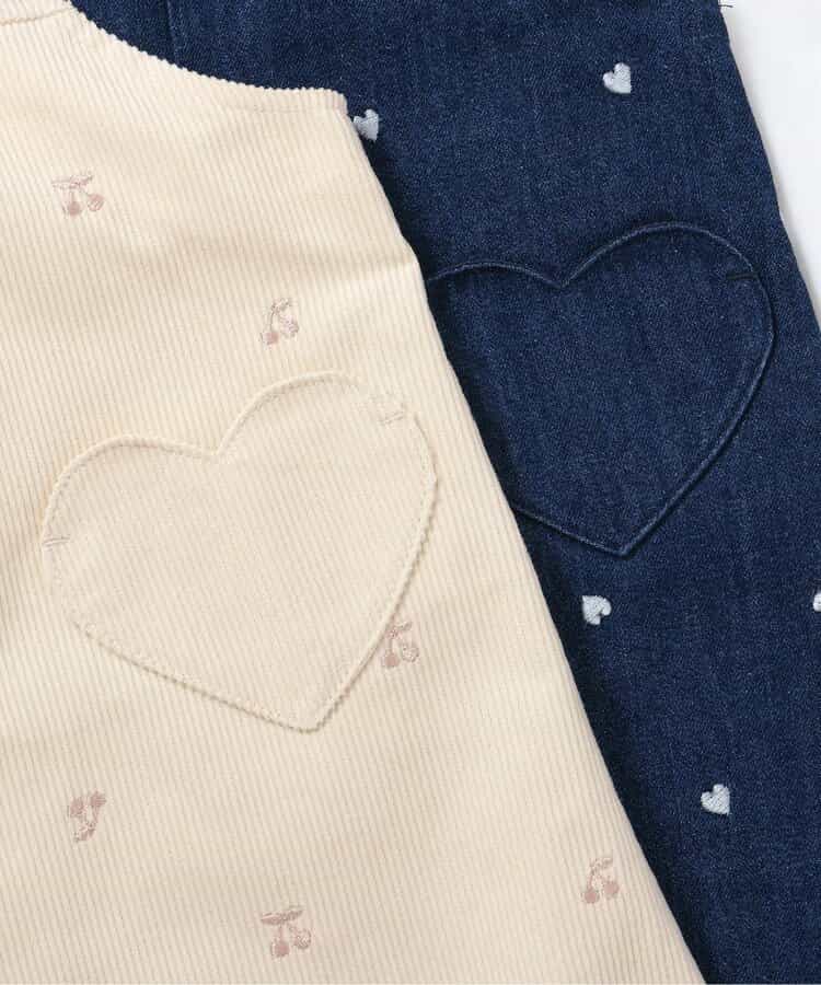 日本童裝 apres les cours 刺繡圖案吊帶裙 80-140cm 女童款 秋季 DRESSES