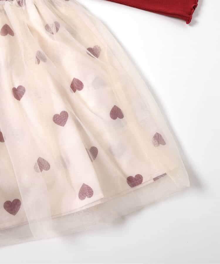 日本童裝 apres les cours 拼接網紗連身裙 80-140cm 女童款 秋季 DRESSES