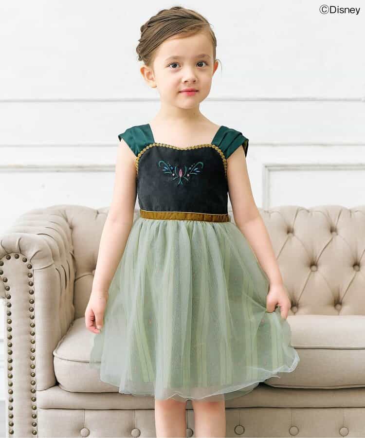 日本童裝 apres les cours x Disney 公主吊帶網紗連身裙 80-130cm 女童款 秋季 DRESSES