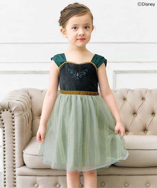 日本童裝 apres les cours x Disney 公主吊帶網紗連身裙 80-130cm 女童款 秋季 DRESSES