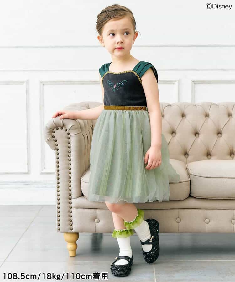 日本童裝 apres les cours x Disney 公主吊帶網紗連身裙 80-130cm 女童款 秋季 DRESSES