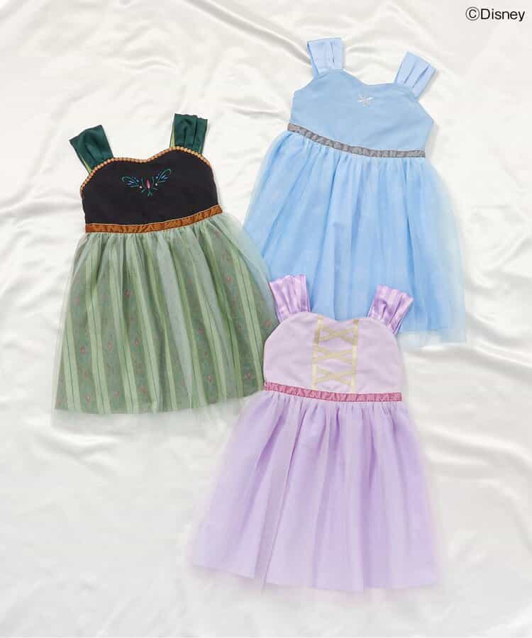 日本童裝 apres les cours x Disney 公主吊帶網紗連身裙 80-130cm 女童款 秋季 DRESSES