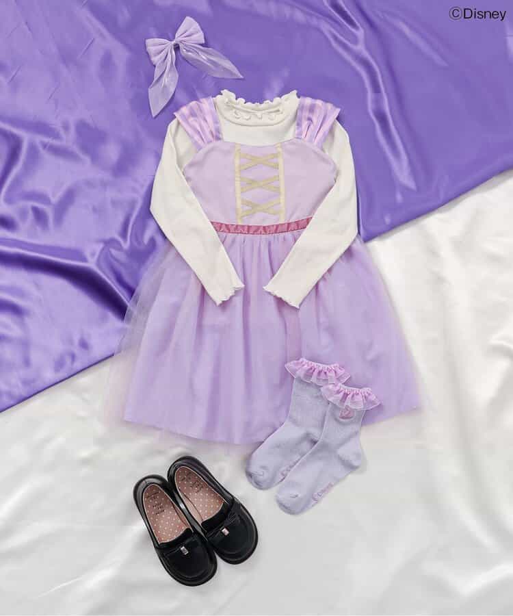 日本童裝 apres les cours x Disney 公主吊帶網紗連身裙 80-130cm 女童款 秋季 DRESSES