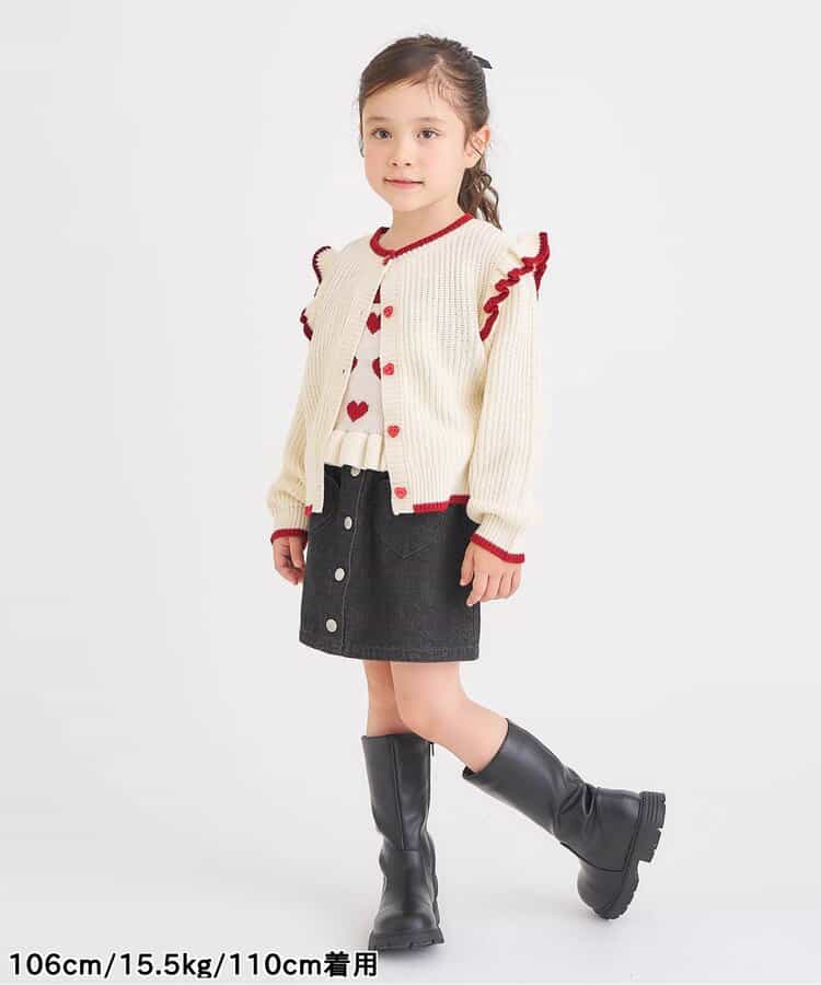 日本童裝 apres les cours 心型口袋短裙 80-140cm 女童款 秋季 SKIRTS
