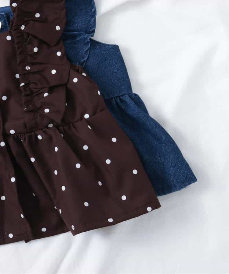 日本童裝 apres les cours 荷葉邊上衣及裙邊短褲兩件套裝 90-140cm 女童款 秋季 TOPS PANTS
