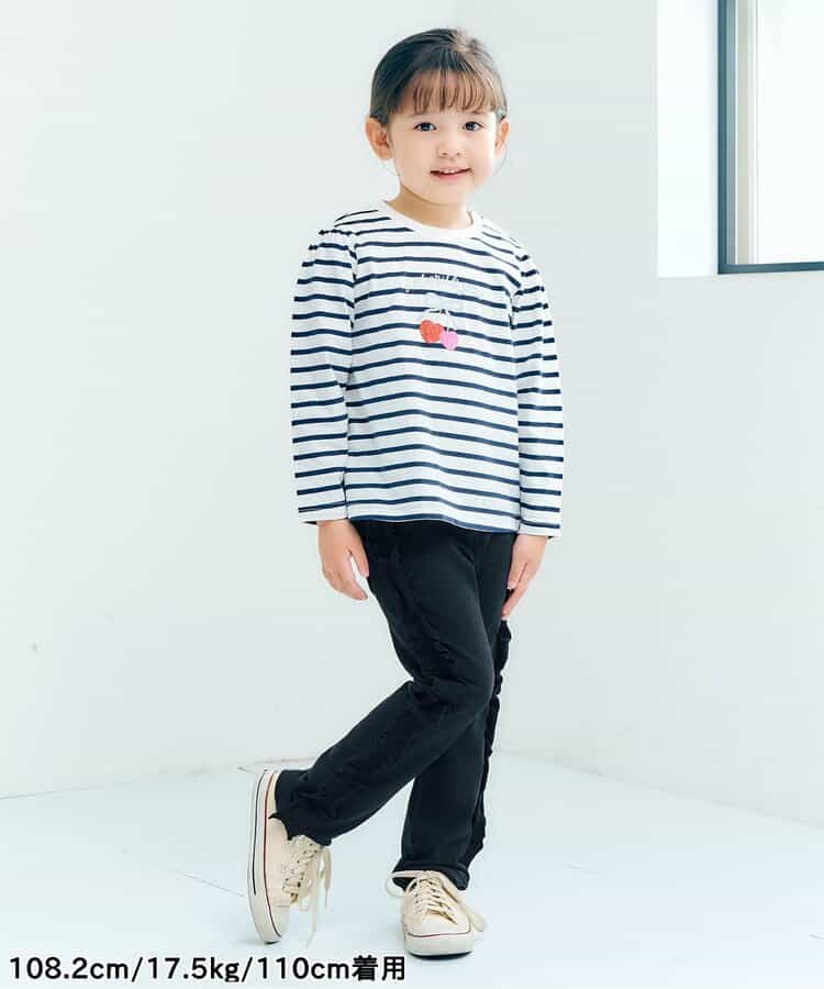 日本童裝 apres les cours 花邊線條長褲 80-130cm 女童款 秋季 PANTS