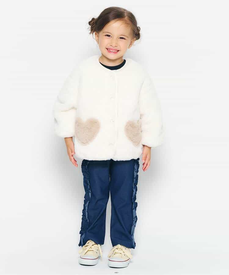 日本童裝 apres les cours 花邊線條長褲 80-130cm 女童款 秋季 PANTS