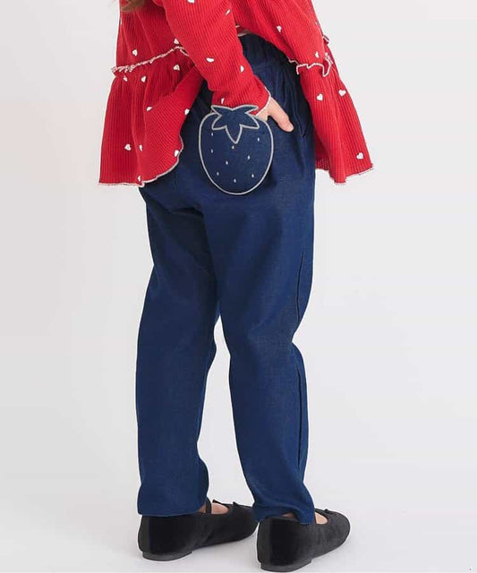 日本童裝 apres les cours 可愛後袋長褲 80-140cm 女童款 秋季 PANTS