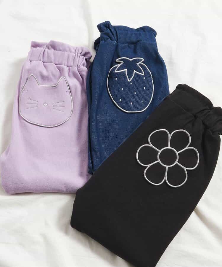 日本童裝 apres les cours 可愛後袋長褲 80-140cm 女童款 秋季 PANTS