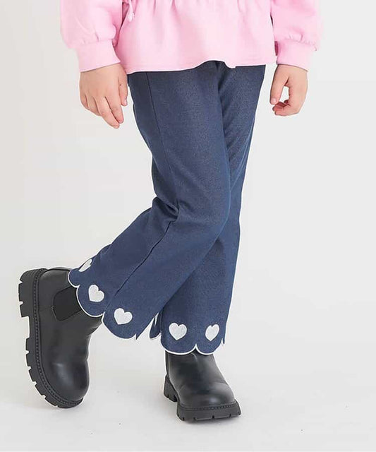 日本童裝 apres les cours 扇貝形下擺長褲 80-140cm 女童款 秋季 PANTS