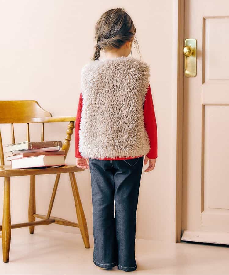 日本童裝 apres les cours 珍珠水鑽喇叭褲 90-140cm 女童款 秋季 PANTS