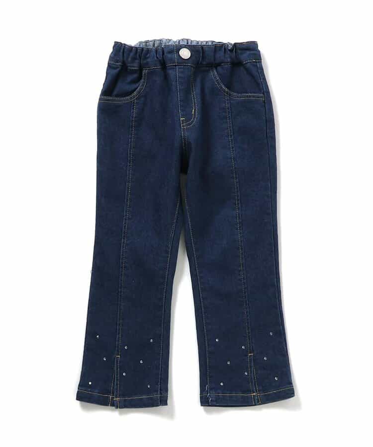 日本童裝 apres les cours 珍珠水鑽喇叭褲 90-140cm 女童款 秋季 PANTS