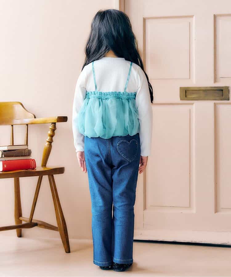 日本童裝 apres les cours 珍珠水鑽喇叭褲 90-140cm 女童款 秋季 PANTS