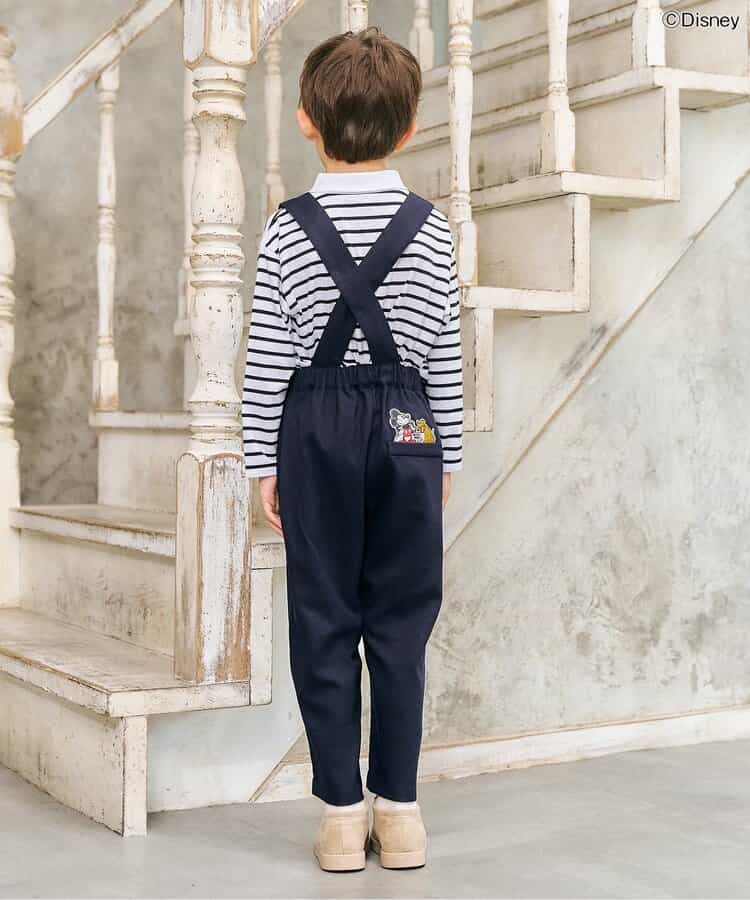 日本童裝 apres les cours x Disney 可拆吊帶長褲 90-130cm 男童款/女童款 秋季 PANTS 聖誕紅/新年紅