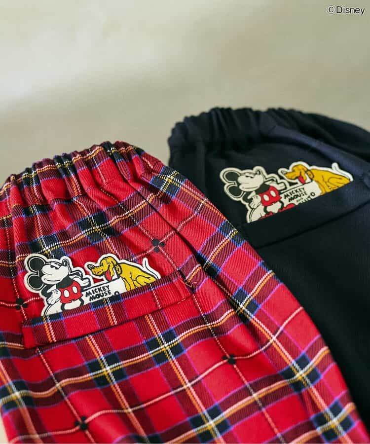 日本童裝 apres les cours x Disney 可拆吊帶長褲 90-130cm 男童款/女童款 秋季 PANTS 聖誕紅/新年紅