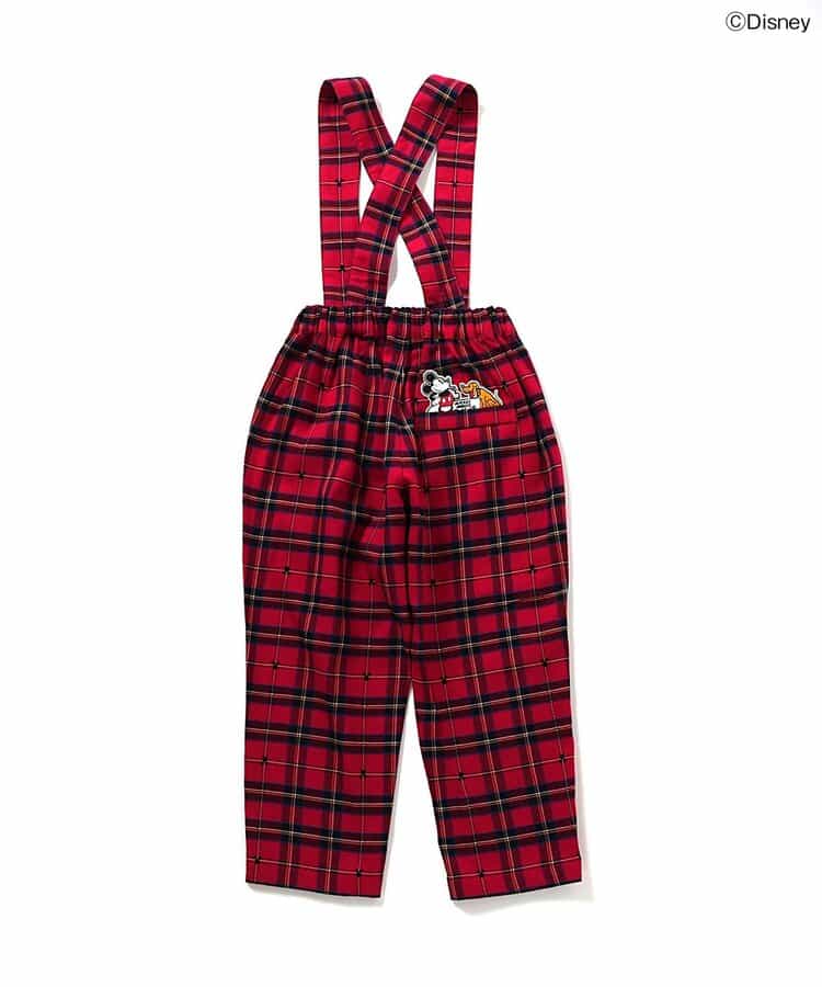 日本童裝 apres les cours x Disney 可拆吊帶長褲 90-130cm 男童款/女童款 秋季 PANTS 聖誕紅/新年紅