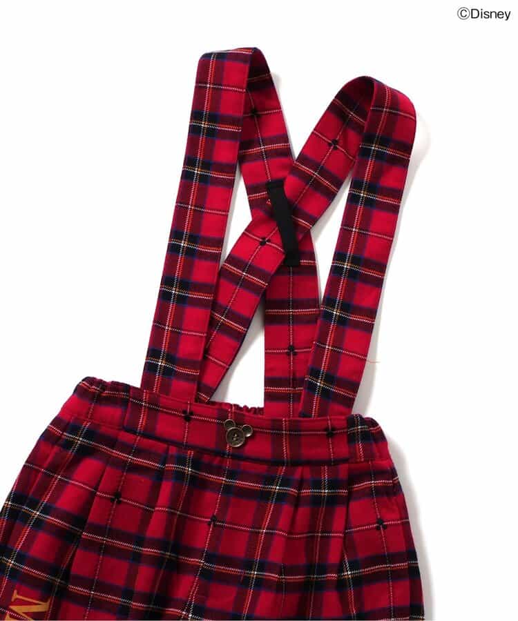 日本童裝 apres les cours x Disney 可拆吊帶長褲 90-130cm 男童款/女童款 秋季 PANTS 聖誕紅/新年紅
