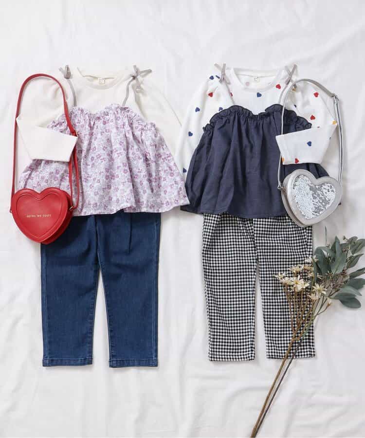 日本童裝 apres les cours 心型休閒長褲 80-140cm 女童款 秋季 PANTS