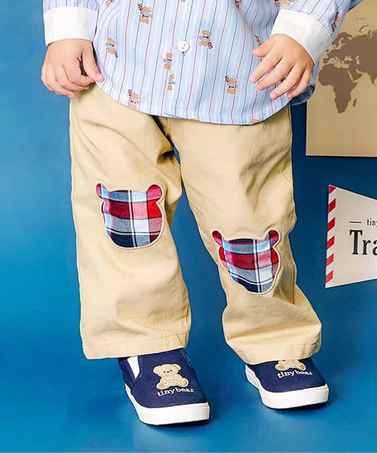 日本童裝 apres les cours x tiny bear 熊仔休閒褲 80-120cm 男童款 秋季 PANTS
