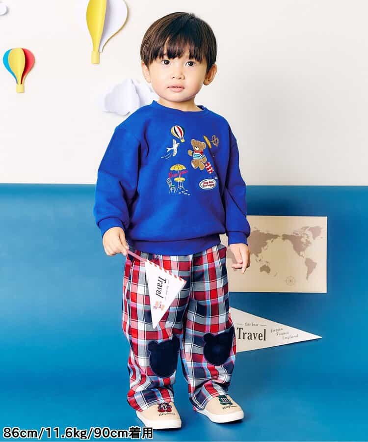 日本童裝 apres les cours x tiny bear 熊仔休閒褲 80-120cm 男童款 秋季 PANTS