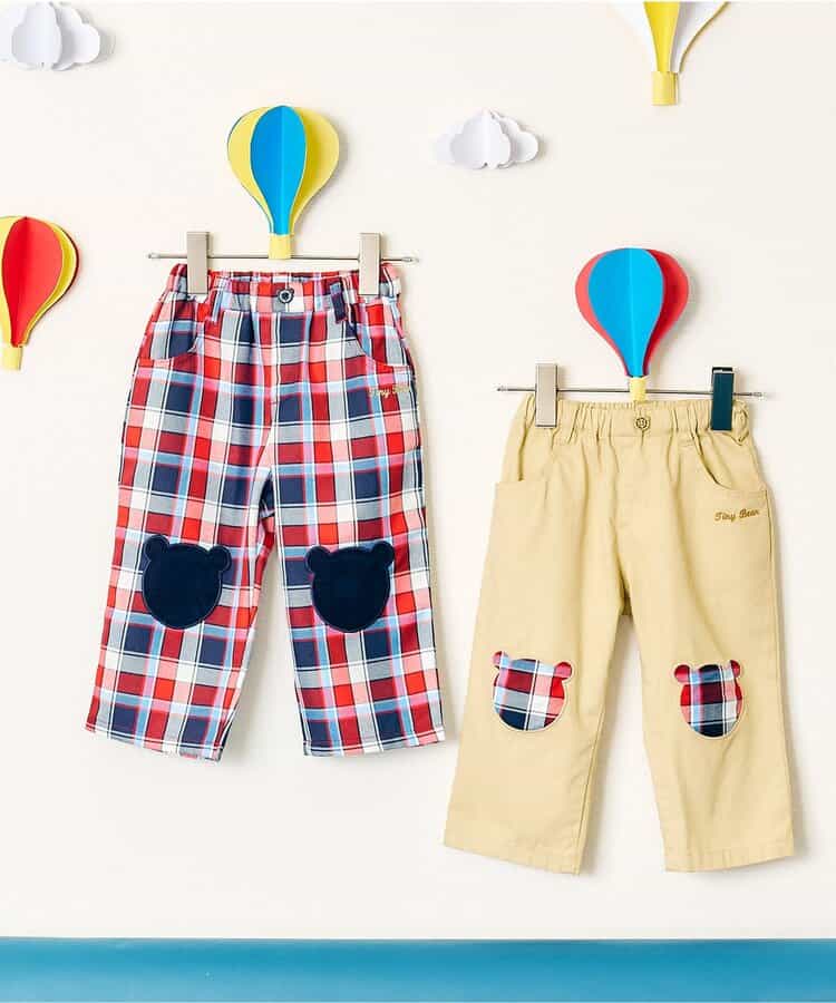 日本童裝 apres les cours x tiny bear 熊仔休閒褲 80-120cm 男童款 秋季 PANTS