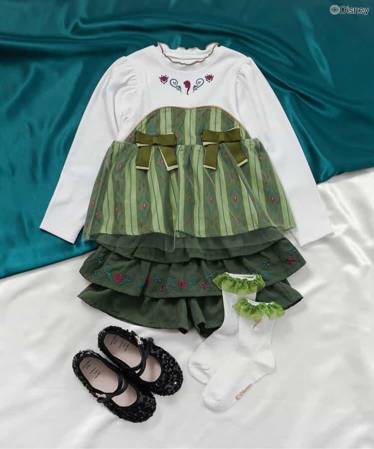日本童裝 apres les cours x Disney 公主蛋糕層層裙褲 80-130cm 女童款 秋季 PANTS