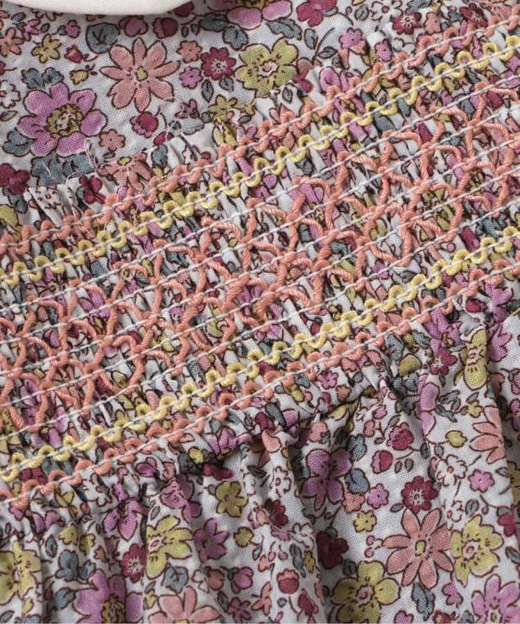 日本童裝 apres les cours 打纜碎花兩件套裝 70-80cm 女童款 秋季 TOPS PANTS