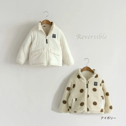 日本童裝 Branshes 2Way 雙面絎縫毛毛夾棉外套 100-150cm 男童款/女童款 冬季 OUTERWEAR