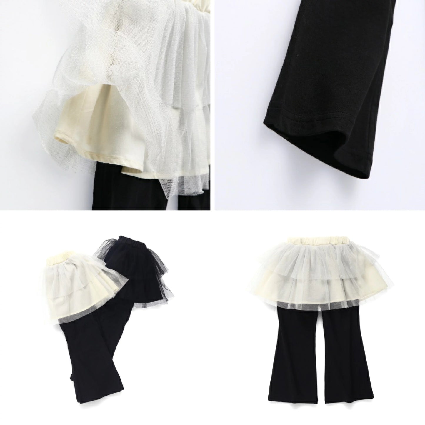 日本童裝 Branshes 薄紗裙連長褲 80-130cm 女童款 冬季 SKIRTS PANTS