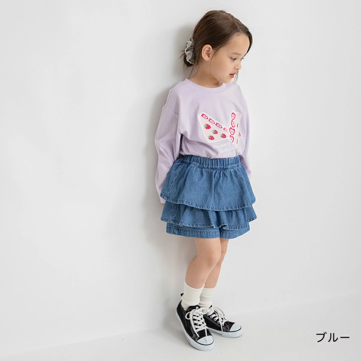 日本童裝 Branshes 牛仔裙褲 100-150cm 女童款 冬季 PANTS