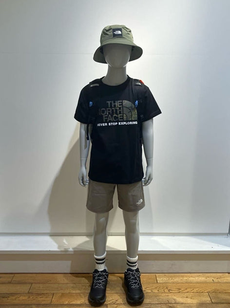 Japanese children's clothing TNF UV protection camouflage logo top 130-160cm boys/girls summer TOPS