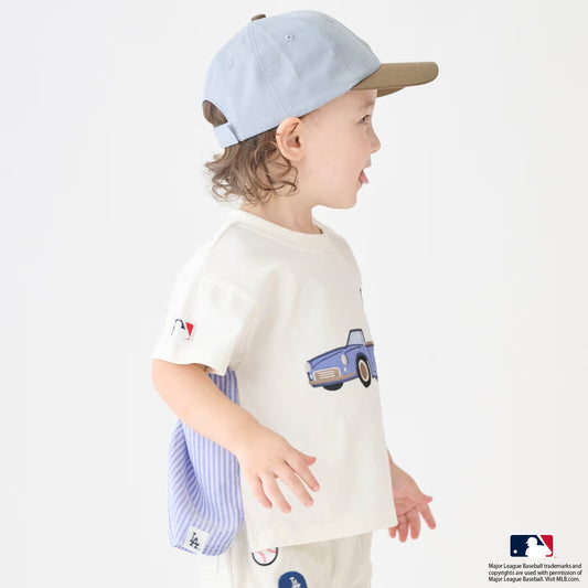 日本童裝 pe#main x 【MLB】汽車貼花上衣 80-130cm 男童款/女童款 夏季 TOPS