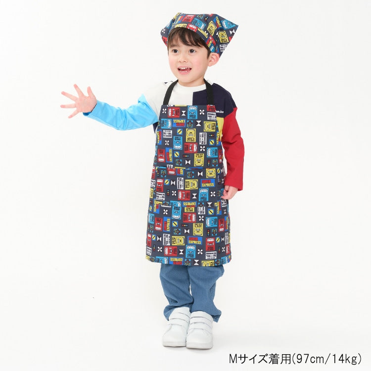 Moujonjon Kids Foret JR Shinkansen apron headscarf set direct from Japan Other series Railway series