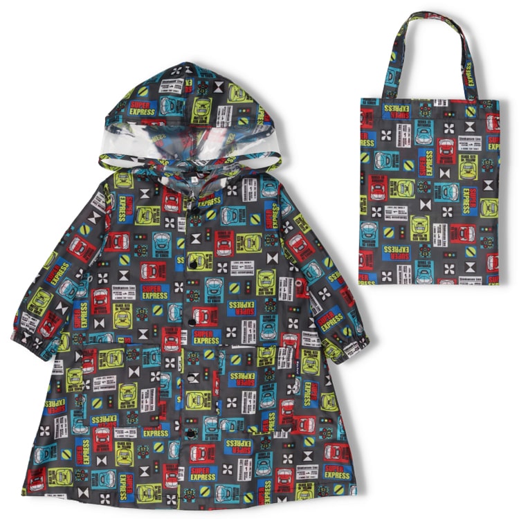 Moujonjon Kids Foret JR Shinkansen Raincoat SL (Rainy Day Series)