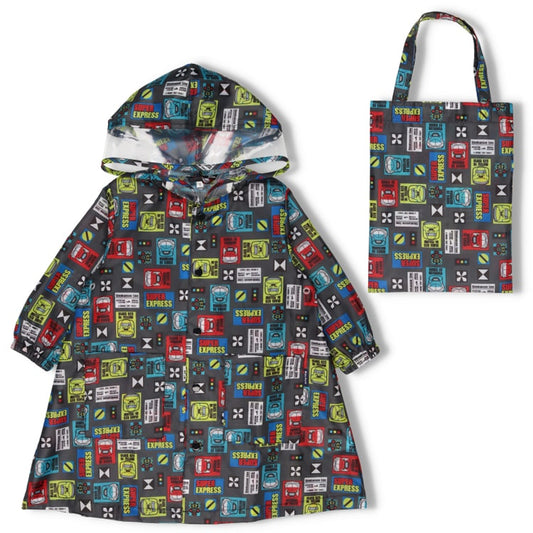 日本直送 Moujonjon Kids Foret JR新幹線 雨衣 S-L 下雨天系列 鐵路系列