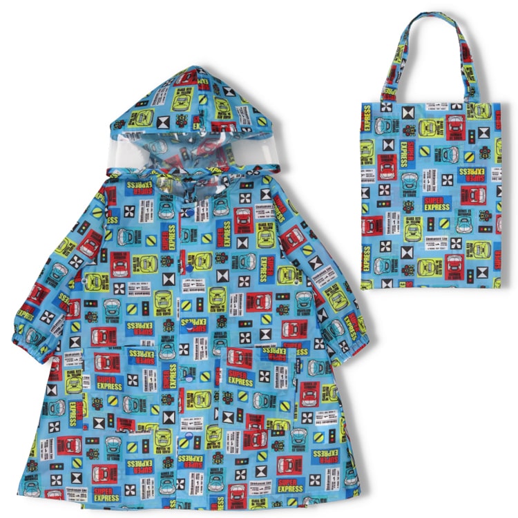 Moujonjon Kids Foret JR Shinkansen Raincoat SL (Rainy Day Series)