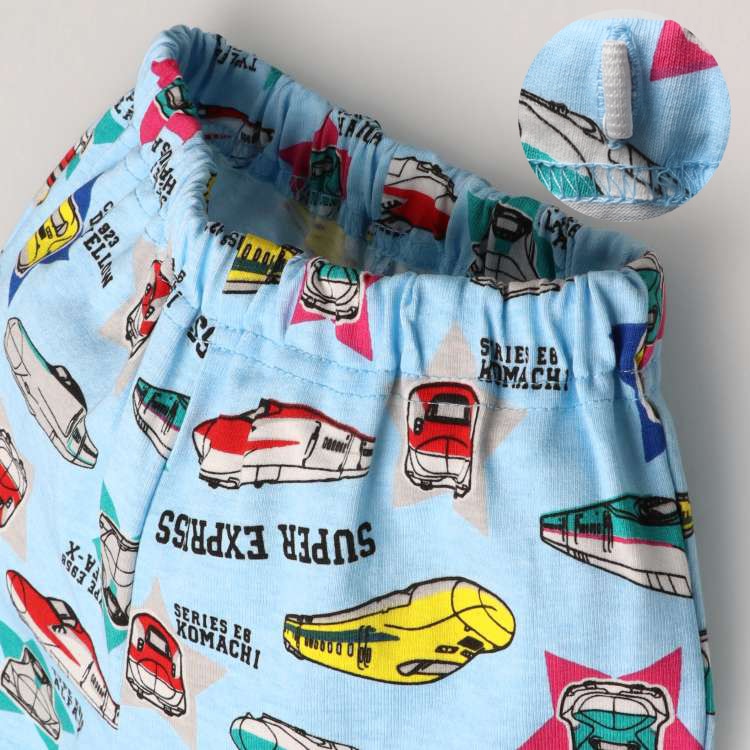 Moujonjon JR Shinkansen Pajamas (90-130cm) for Boys (Japanese Children's Clothing) Summer Pajamas (Railway Series)