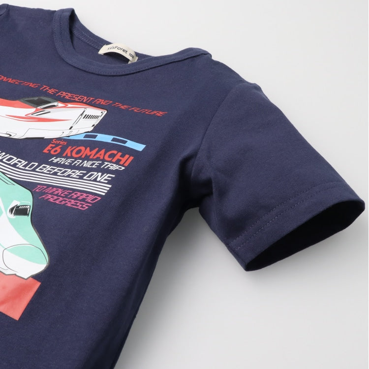 Moujonjon JR Shinkansen Pajamas (90-140cm) for Boys (Japanese Children's Clothing) Summer Pajamas (Railway Series)