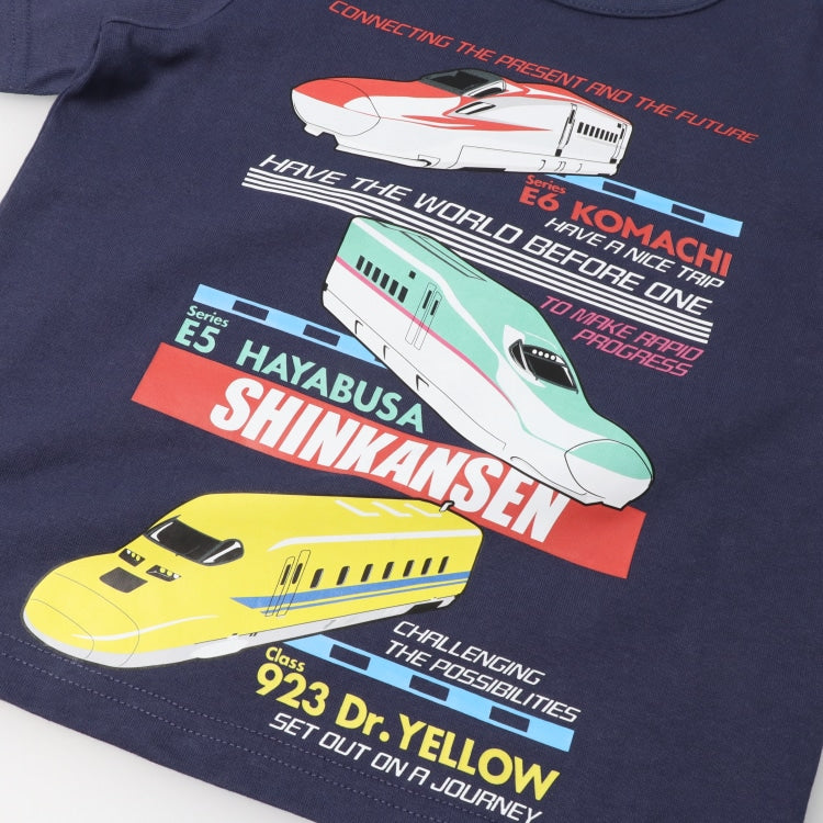Moujonjon JR Shinkansen Pajamas (90-140cm) for Boys (Japanese Children's Clothing) Summer Pajamas (Railway Series)